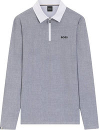 BOSS Equestrian Elton Turniershirt Herren Silber – Bild 1 von 2