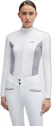 Produktbild von Boss Equestrian Emma Reitturnbluse für Damen aus Baumwolle in Grau oder Weiß Größe S