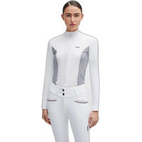 Produktbild von Boss Equestrian Emma Reitturnbluse für Damen aus Baumwolle in Grau oder Weiß Größe S