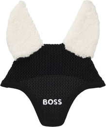 BOSS Equestrian Fliegenhaube Chicago Teddy Schwarz für Warmblut – Bild 1 von 2