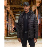 Produktbild von BOSS Equestrian Herren Reitjacke Bob Monogram Schwarz Wasserdicht Nylon Winterjacke