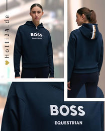 Produktbild von BOSS Equestrian Hoodie Faye Kapuzenpullover Blau aus Baumwolle