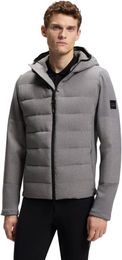 BOSS Equestrian Jeff Hybrid Pufferjacke Herren Silber wasserabweisend Polyester XL – Bild 1 von 4