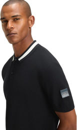 BOSS Equestrian Joshua Strick Polo Rice Reitshirt für Herren aus Baumwolle Schwarz Größe S – Bild 1 von 6