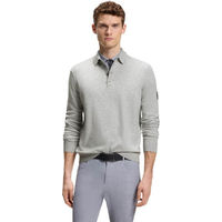 Produktbild von BOSS Equestrian Jude Strickpolo für Herren aus Wolle und Kaschmir in Silber