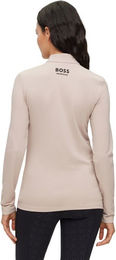 Produktbild von BOSS Equestrian Lia Signature Stripe Reitshirt Damen aus Nylon in Schwarz und Beige Größe M