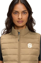 BOSS Equestrian Livian Puffer Weste Damen Beige XL wasserdicht aus Polyester – Bild 1 von 6