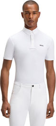 BOSS Equestrian Marty Turniershirt Herren Weiß XL aus Polyamid – Bild 1 von 3