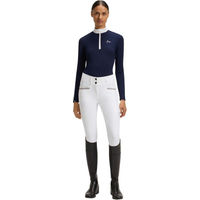 Produktbild von BOSS Equestrian Minou Turniershirt Texture Damen Reitshirt aus Polyamid in Weiß oder Blau Größe XXS