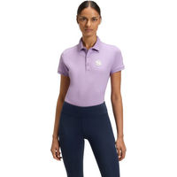 Produktbild von BOSS Equestrian Mona Polo Reitshirt für Damen aus Baumwolle in Schwarz oder Lila