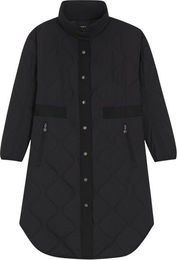 BOSS Equestrian Olivia Lange Pufferjacke Damen Schwarz Waterproof Nylon – Bild 1 von 2