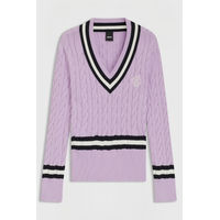 Produktbild von BOSS Equestrian Paula Strickpullover Cable Damen Lila Baumwolle