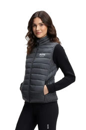 Produktbild von BOSS Equestrian Puffer Weste für Damen in Graphit Grau wasserabweisend
