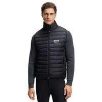 Produktbild von BOSS Equestrian Puffer Weste Monza für Herren in Schwarz wasserabweisend