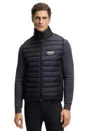 Produktbild von BOSS Equestrian Puffer Weste Monza für Herren in Schwarz wasserabweisend