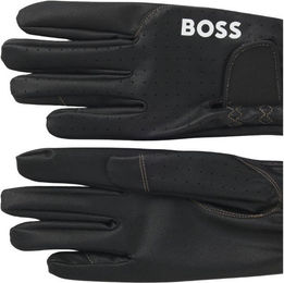 BOSS Equestrian Queens Handschuhe für Damen aus Kunstleder Schwarz mit Forato-Design für den Sommer – Bild 1 von 2