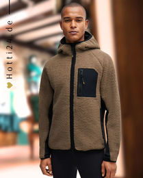 Produktbild von BOSS Equestrian Reitjacke aus Fleece in Camel Beige Braun wasserabweisend