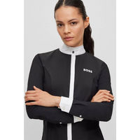 Produktbild von BOSS Equestrian Reitshirt Emma Classic Turnierbluse Damen Langarm Schwarz Baumwolle Größe S