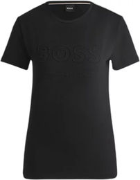Produktbild von BOSS Equestrian Reitshirt Maya Logo für Damen aus Baumwolle Schwarz Größe L