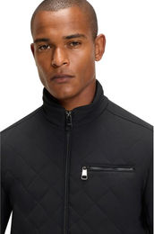 BOSS Equestrian Rian Motorbiker Puffer Jacke für Herren in Schwarz XL wasserabweisend – Bild 1 von 4