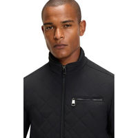 Produktbild von BOSS Equestrian Rian Motorbiker Puffer Jacke Herren Schwarz XXL wasserabweisend