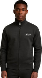 Produktbild von BOSS Equestrian Rome Zip Training Sweater Herren Schwarz Baumwolle XXL