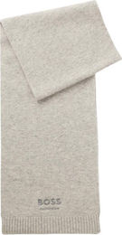BOSS Equestrian Russel Strickschal Silber aus Wolle für Herbst/Winter – Bild 1 von 2