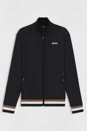 BOSS Equestrian Sammy Functional Cardigan Herren Sweatjacke Schwarz – Bild 1 von 7