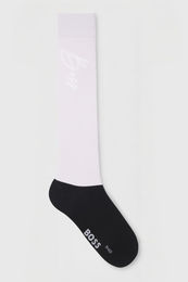 BOSS Equestrian Sasha Reitsocken aus Baumwolle mit Handwritten Logo in Lila und Rosa Größe 39/42 – Bild 1 von 2