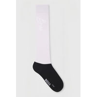 Produktbild von BOSS Equestrian Sasha Reitsocken aus Baumwolle mit Handwritten Logo in Lila und Rosa Größe 39/42