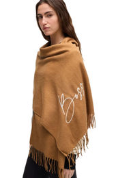 Produktbild von BOSS Equestrian Schal Logo Camel für Damen in Beige und Braun