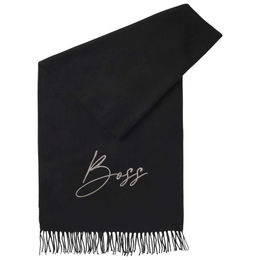 Produktbild von BOSS Equestrian Schal Logo Schwarz für Damen