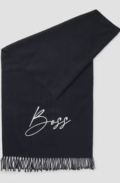 BOSS Equestrian Schal mit Logo in Schwarz – Bild 1 von 1