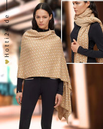 Produktbild von BOSS Equestrian Schal Monogramm Beige 80 cm x 200 cm