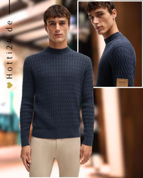Produktbild von BOSS Equestrian Strickpullover Jason Sky Captain Blau aus Baumwolle