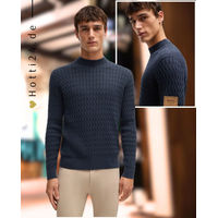 Produktbild von BOSS Equestrian Strickpullover Jason Sky Captain Blau aus Baumwolle
