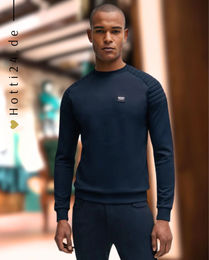 Produktbild von BOSS Equestrian Sweatshirt Lex Motor Pads Pullover für Herren in Blau