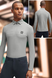 Produktbild von BOSS Equestrian Trainingsshirt Elton Grau