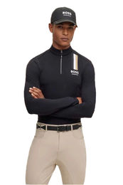 Produktbild von BOSS Equestrian Trainingsshirt Ethan für Herren in Schwarz aus Polyamid