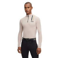Produktbild von BOSS Equestrian Trainingsshirt Ethan Reitshirt für Herren Beige aus Polyester für Herbst und Winter