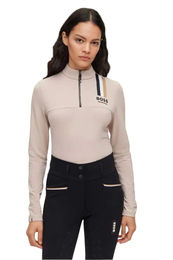 Produktbild von BOSS Equestrian Trainingsshirt Lia Reitshirt Beige für Herbst und Winter