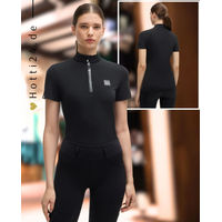 Produktbild von BOSS Equestrian Trainingsshirt Maira Stripes Schwarz