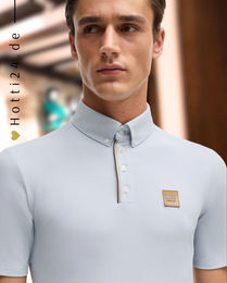 Produktbild von BOSS Equestrian Trainingsshirt Matt Stripes Niagara Blau
