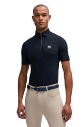 Produktbild von BOSS Equestrian Trainingsshirt Noah Sky Captain Reitshirt für Herren in Blau