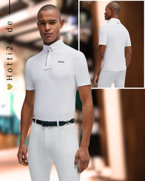 Produktbild von BOSS Equestrian Turniershirt Marty White für Pferde Reitshirt
