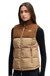 Produktbild von BOSS Equestrian Weste Viola Camel für Damen aus Cord und wasserdicht in Beige Braun