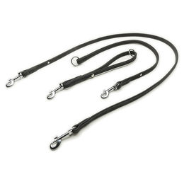 Produktbild von Boston Lederband Universal Hundeleine wasserabweisend schwarz