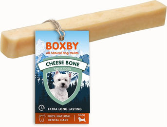 Produktbild von Boxby Cheese Bone Kauknochen für kleine Hunde mit Rind und Kuhmilch glutenfrei und laktosearm