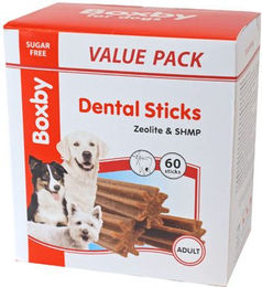 Boxby Dental Sticks Zahnpflege-Snack für Hunde großer Rassen Adult Huhn und Ente Getreidefrei 60 Stück – Bild 1 von 1