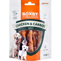 Produktbild von Boxby Kausnack Huhn & Karotte für erwachsene Hunde glutenfrei 3 x 100 g - 3 x 100 g
